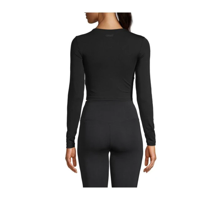 CASALL Crop Tričko s dlouhým rukávem Black