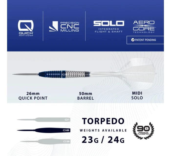 Šípky GEO 02 TORPEDO 90% steeltip Šípky GEO 02 TORPEDO 90% steeltip