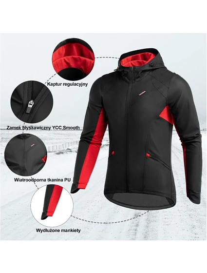sportovní zimní bunda model 22376203 černá, velikost M - Rockbros sportovní zimní bunda model 22376203 černá, velikost M - Rockbros