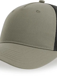 Atlantis Headwear Zion 5-panelová truckerová čiapka 33.0120 šedá/čierna