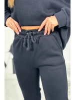 Bavlnená súprava s vyšívaným nápisom Paradise čierny