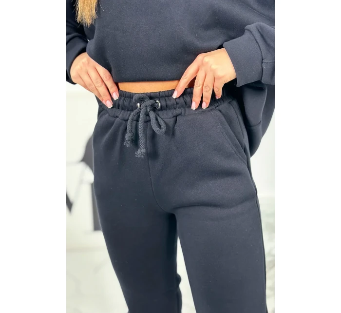 Bavlnená súprava s vyšívaným nápisom Paradise čierny