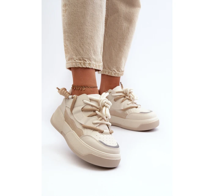 Dámské sportovní boty tenisky béžové model 21659075 - Boto