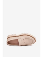 Dámské Mokasíny Na Platformě A Plochém Podpatku Big Star model 21705316 Béžové - Big Star Shoes Dámské Mokasíny Na Platformě A Plochém Podpatku Big Star model 21705316 Béžové - Big Star Shoes