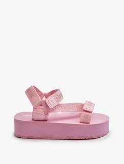Dámske sandále na platforme Big Star - ružové