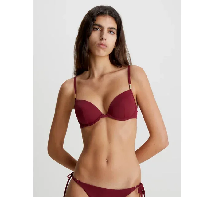 Dámská plavková podprsenka bikini bordó model 18354427 - Calvin Klein Dámská plavková podprsenka bikini bordó model 18354427 - Calvin Klein