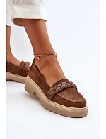 Dámske semišové mokasíny Zazoo 3429/W hnedé - Zazoo