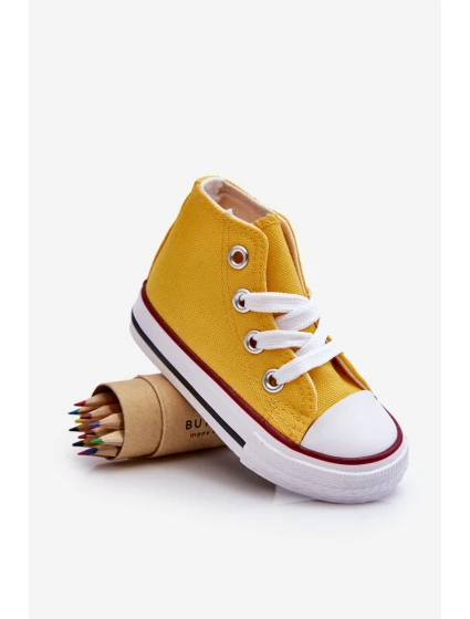 Dětské Vysoké Tenisky Žlutá Filemon Dětské Vysoké Tenisky Žlutá Filemon