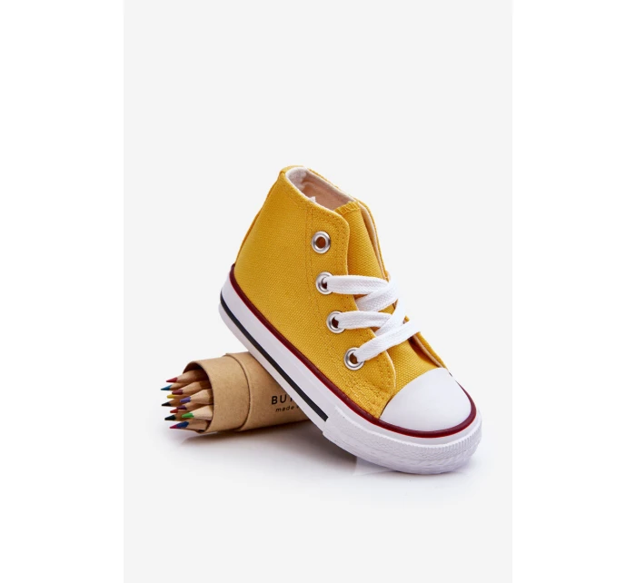 Dětské Vysoké Tenisky Žlutá Filemon Dětské Vysoké Tenisky Žlutá Filemon