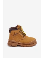 Dziecięce Ocieplane Botki Trapery Camel Walter Dziecięce Ocieplane Botki Trapery Camel Walter