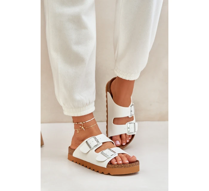 Klasické dámské pantofle Big Star model 21682548 bílé - Big Star Shoes Klasické dámské pantofle Big Star model 21682548 bílé - Big Star Shoes