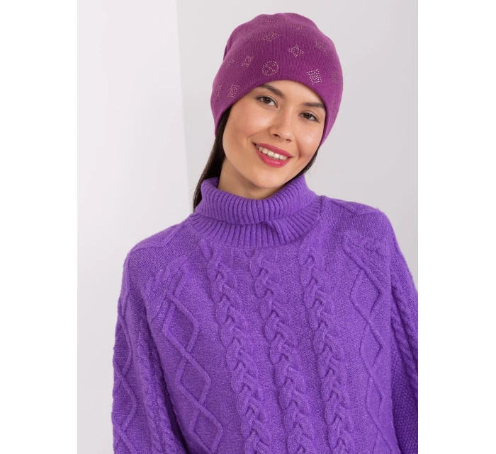 Czapka AT CZ model 19034389 fioletowy - FPrice Czapka AT CZ model 19034389 fioletowy - FPrice