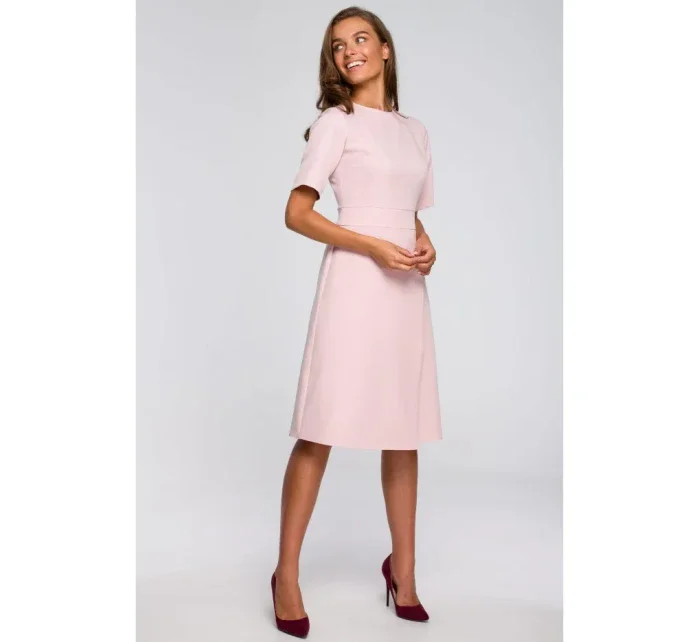 S240 Zavinovacie šaty - púdrové S240 Zavinovacie šaty - púdrové