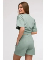 model 21047240 Šortky s kapsami mátové - BeWear model 21047240 Šortky s kapsami mátové - BeWear