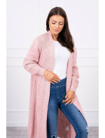 Sveter dlhý púdrovo ružový sveter