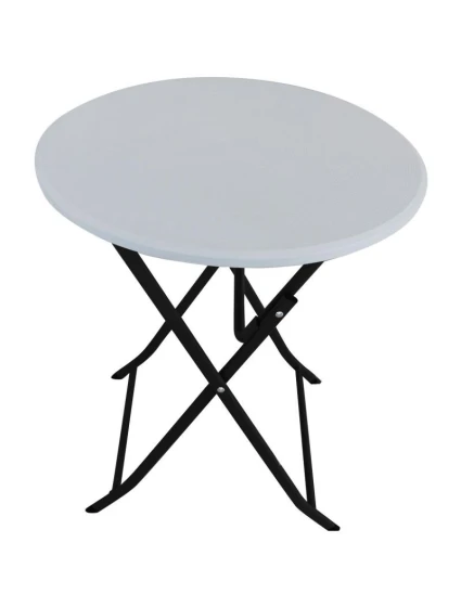 Skladací BALKÓNOVÝ STÔL NA STRAVOVANIE BIELY 60x72 cm