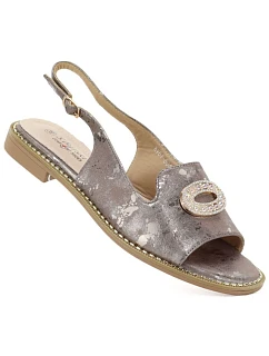 Dámske ploché sandále s cínovým zdobením S.Barski 61-6040