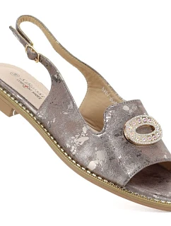 Dámské ploché sandály s ozdobou model 22117549 - S.Barski