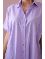 Bavlnené tričko s krátkym rukávom fialové