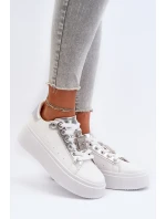 Dámské tenisky s ozdobou Bílé model 21652244 - Boto
