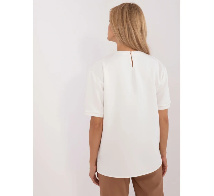 Bluzka LK BZ model 20463569 ecru - FPrice Bluzka LK BZ model 20463569 ecru - FPrice