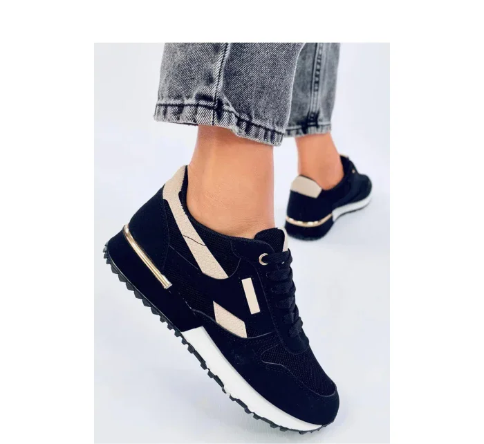 Dámská sportovní obuv model 19755478 Černá s béžovou - Inello