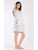Dámská noční košile s krátkým rukávem model 18831621 - Vienetta Dámská noční košile s krátkým rukávem model 18831621 - Vienetta