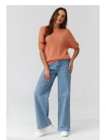 Sveter s krátkym rukávom model 224080 Makadamia Sveter s krátkym rukávom model 224080 Makadamia