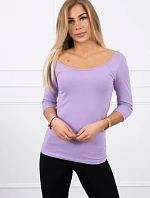 Blúzka s okrúhlym výstrihom fialová