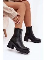 Dámské Zimní Boty Na Masivním Podpatku Ameliane