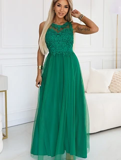 maxi šaty s krajkou a  zelené model 22124231 - numoco basic