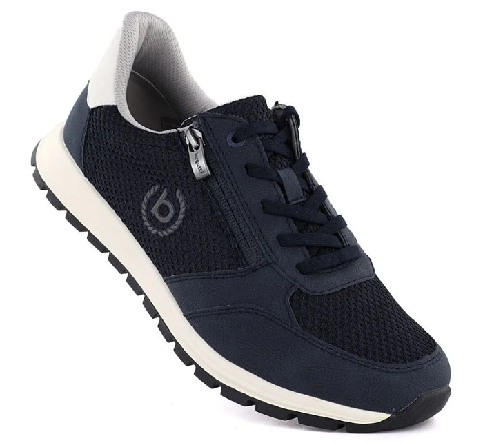 Pánske ľahké tenisky na zips tmavomodré Bugatti 325-ATL02-2500-4100