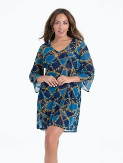 Šaty Style Hawaii 8185 modrá džínsovina - RosaFaia