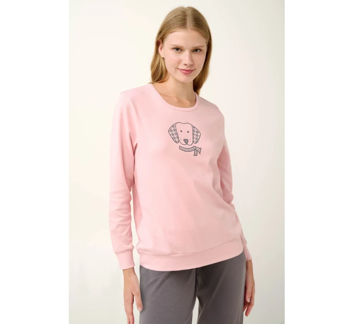 Souprava pyžama a fleecové vesty s potiskem model 20517715 - Vamp Souprava pyžama a fleecové vesty s potiskem model 20517715 - Vamp