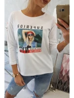 Blúzka s potlačou Superior biela
