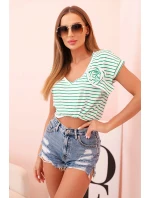 Dámsky bavlnený top na ramienka s výstrihom do V biely Dámsky bavlnený top na ramienka s výstrihom do V biely