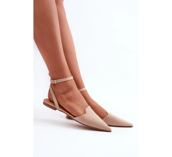 Wiązane Baleriny Eko Zamszowe Z Noskami W Szpic Beżowe Ellesara Wiązane Baleriny Eko Zamszowe Z Noskami W Szpic Beżowe Ellesara