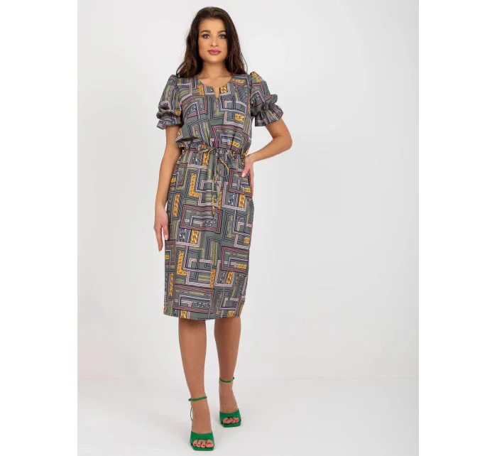 Dámske šaty LK SK 507468.75P Khaki mix - FPrice