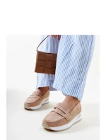 Dámske poltopánky 28906 Béžová s bielou - Flyfor Dámske poltopánky 28906 Béžová s bielou - Flyfor