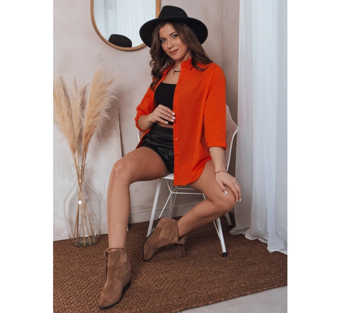 Dámské oranžové tričko SUMMER Dstreet model 21972215 - FashionStreet