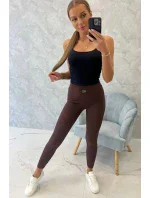 Pruhované legíny hnědé Pruhované legíny hnědé