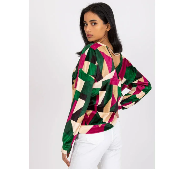 Blúzka DHJ BZ 6550.74P tmavo zelená