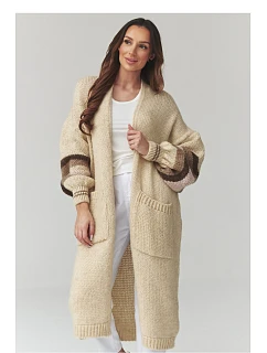 Zapínanie svetra model 226865 Makadamia