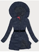 Tmavě modrá péřová dámská zimní bunda model 21245977 - LHD