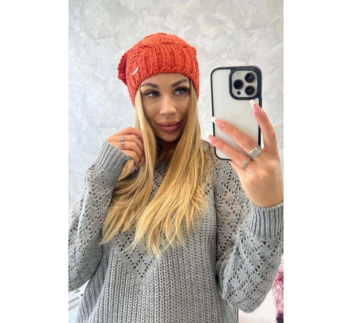 Čiapka s fleecom Justyna K253 červená