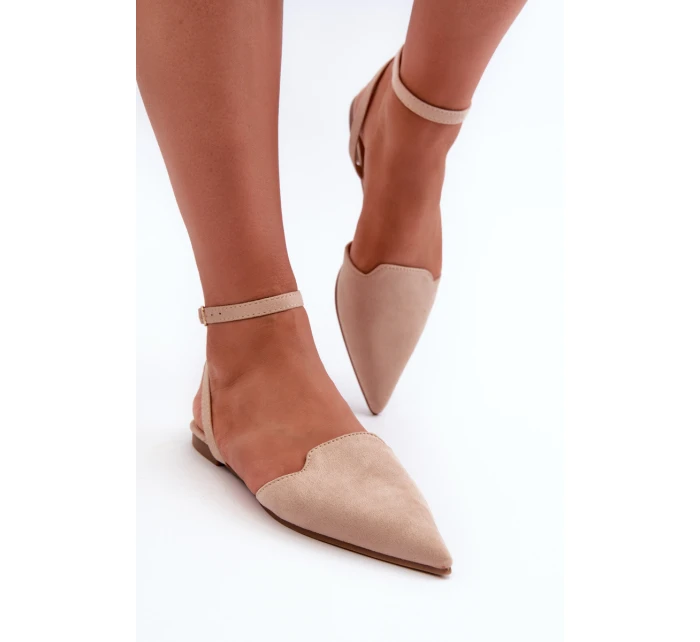 Wiązane Baleriny Eko Zamszowe Z Noskami W Szpic Beżowe Ellesara Wiązane Baleriny Eko Zamszowe Z Noskami W Szpic Beżowe Ellesara