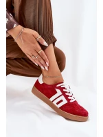 Sneakersy Sportovní Boty Semišové Červené model 21690652 - VINCEZA