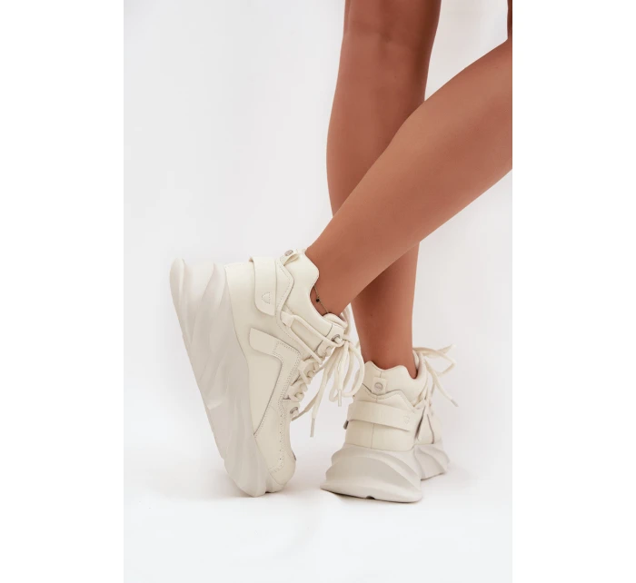 Dámské tenisky přírodní kůže  bílá model 21711773 - Goe