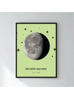 Personalizovaný magický fotoobraz v rámu - 30x40 - měsíční fáze