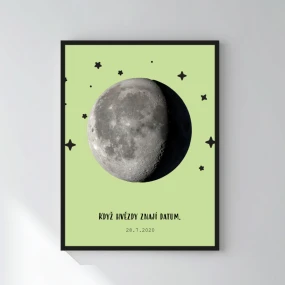 Personalizovaný magický fotoobraz v rámu - 30x40 - měsíční fáze